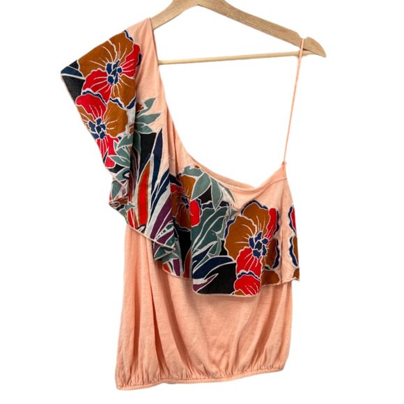 Free People One Shoulder Floral Top - Picture 2 of 5